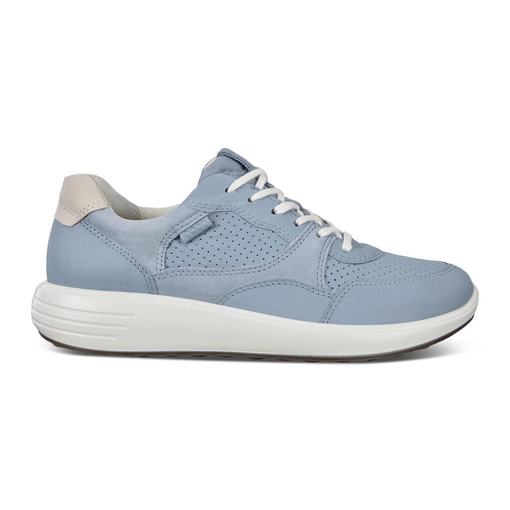 Baskets Ecco Soft 7 Runner Femme Bleu / Grise / Blanche 7480-MHJFQ